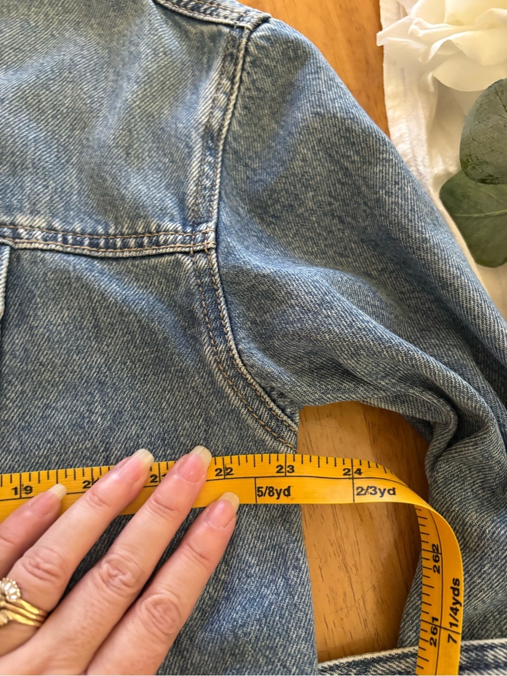 LOFT Blue Denim Belted Shirt Jacket - Picture 9 of 14